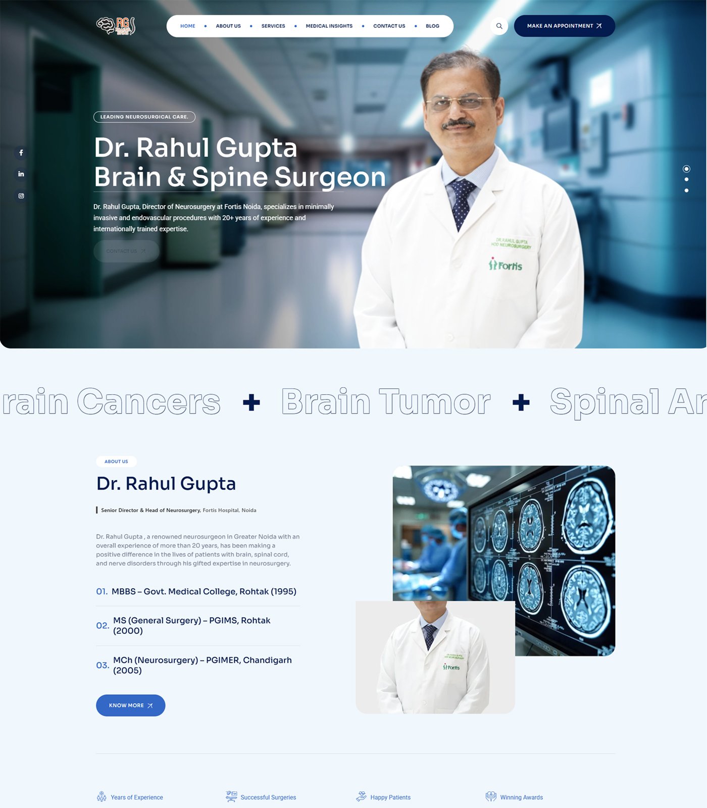 Dr. Rahul Gupta — medical website built by DoubleSure